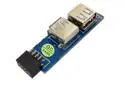 Vibob 9pin USB 2.0 Female Pin header to Dual USB2.0 port Adapter (1 Type )