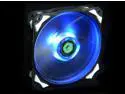 ID-COOLING PL-12025-B Blue LED 120mm Fan with De-vibration Rubber, 1600RPM, 60CFM, Low Noise & Big Airflow