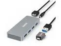 CHOETECH USB C Hub, 4-Port USB 3.0 Type C Hub with BC 1.2 Charging, USB C Adapter, DC Power Cord Adapter for 2017/2016 MacBook Pro, MacBook 12”, MacBook Air and Other USB 3.0 devices - Gray