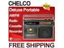 Chelco Deluxe Portable AM/FM Radio Cassette Recorder