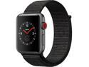 Apple Watch Series 3 42mm Space Gray Aluminum Case Black Sport Loop Band GPS + Cellular MRQF2LL/A