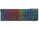 Motospeed K70L USB Wired Seven Color Backlit Gaming Keyboard - Black