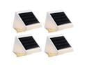 TORCHSTAR 4 Pack LED Solar Powered Stair Light, Dusk-to-dawn Outdoor Step Light, Photocell & Wireless, 3000K Warm White