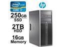 Hp Elite 8200 Desktop Workstation Intel Core i7 3.4GHz | 2TB + 250 SSD | 16GB DDR3 Memory | Dual Monitor Capable with 1GB Video Card | Windows 7 Professional