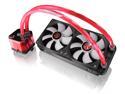 RAIJINTEK TRITON RED v02, All-In-One Liquid CPU Cooler with Pump, Water Block, Tank Design, 2* 12025 Fan, 2 LED Light, 240mm radiator, Fan Controller, Solid Mounting Kit