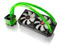 RAIJINTEK TRITON GREEN v02, All-In-One Liquid CPU Cooler with Pump, Water Block, Tank Design, 2*12025 Fans, 240mm Radiator, 2 LED Light, Fan Controller, Solid Mounting Kit