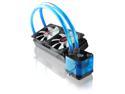 RAIJINTEK TRITON BLUE v02, All-In-One Liquid CPU Cooler with Pump, Water Block and Tank Design, 2* 12025 Fan, 240mm radiator, 2 LED Light, Fan Controller, Solid Mounting Kit and Installation