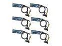 6X Riser Card Adapter PCI-E 1x To 16x Extender USB3.0 Powered Cable Bitcoin 6PIN