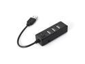 USB 2.0 4 Ports High Super Speed Hub On Off Switch LED For PC Black