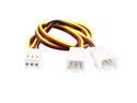 3 Pins to 2 x 3 Pins PC Fan Connector Adapter Cable Cord Y Splitter