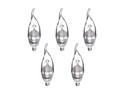 SODIAL E12 3W Warm White LED Candelabra Chandelier Candle Light Bulb Base type ; Wattage:E12 Silver 3W Light Color:Warm White Pack of:5 Pcs Bulb