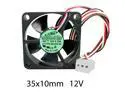 35mm 10mm New Case Fan 12V DC 7CFM 4 Screws 3pin Fluid Brgs PC CPU Cooling 798a*