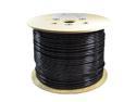 Dripstone Bare Copper 500ft CAT6 Outdoor / Direct Burial Solid Ethernet Cable 23AWG CMX Waterproof Wire HDPE insulated Polyethylene (PE) Pass Fluke Test for Indoor / Outdoor Installations Drum Black