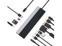 Wavlink USB C Docking Station 4K Triple Display USB C Hub With DP& HDMI& VGA, 85W PC Charging, SD TF Card Reader, Gigabit Ethernet, 4 USB Ports, Audio for Dell XPS 13/15,Lenovo Yoga, MacBook Pro