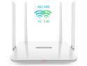 Wavlink AC1200 High Power Dual Band 2.4G/5GHz Wireless Router, Gigabit Ethernet Wi-Fi Router, IEEE 802.11ac/a/b/g/n, 4 x 5Dbi High Gain External Antennas, Smart LED Indicator, Support WPS, WPA/WPA2