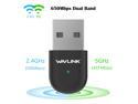 Wavlink 650Mbps USB WiFi Card Dual Band WiFi Adapter 650Mbps, 2.4GHz (200Mbps) /5GHz (433Mbps), 802.11 ac/a/b/g/n Network Card For PC, Desktop, Laptop Windows/Vista/XP/Mac, Windows No Driver Need!