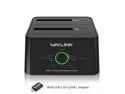 Wavlink USB 3.0 Dual Bay HDD/SSD Docking Station with UASP (6Gbps) for All SATA 2.5" 3.5" Hard Disk Offline Clone + One Button Backup Multitask External Storage Enclosure With USB3.0 to USB C Adapter