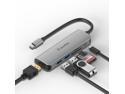 Wavlink USB C Hub, 6-Port USB 3.0 Hub Powered 65W Charging, Mini USB C Hub 3.0 for Laptop with 10.5cm Cable, 2xUSB 3.0, 1xUSB C, 1xHDMI, 1xSD/TF Card Reader, for Mac, Windows, Android, Linux