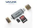 Wavlink SD Card Reader, USB C+USB3.0 Micro SD Memory Card Reader Adapter for TF SD Micro SD SDXC SDHC MMC RS-MMC Micro SDXC Micro SDHC UHS-I, For MacBook Air/Pro, iPad Pro, Samsung Galaxy S21, Android