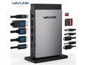 WAVLINK USB C Docking Station PD3.1 Triple Monitor with 140W Power, 8K HDMI*2 + 8K Displayport, RJ45, 10G USB-C, 125W Charging for Laptop, 2 USB 3.0, SD/TF Slot, Audio/Mic for M1/M2/M3 Mac&Windows