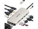 WAVLINK USB C Docking Station Triple Display With 2 HDMI, VGA, Ethernet,100W PD Charging, 5 USB, Gigabit Ethernet, SD/TF Card Reader,Audio Dell HP Surface Lenovo MacBook Laptop