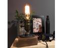 Loft Vintage T45 Edison Bulb Table Lamp Dimmable Water Pipe Light Home Bar Décor 001