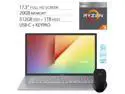 ASUS Vivobook 17 Thin and Light Laptop 17.3" FHD AMD Ryzen 3 3250U up to 3.50 GHz Radeon Vega 3 Graphics 20GB DDR4 RAM 512GB SSD+1TB HDD Keypad USB-C HDMI Wi-Fi Mytrix Wireless Mouse Win 10