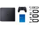 Sony PlayStation 4 Slim 500GB PS4 Gaming Console, Jet Black, with