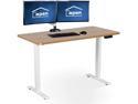 Standing Desk for Home Office, Adjustable Height Desk, 48 x 24 inch Capon Sitting and Standing Dual Motorized Gaming Desk, One Piece Top Electric Stand Up Desk, Natural