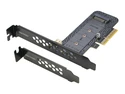 NVMe to PCIe 5.0 Adapter, RIITOP M-Key M.2 to PCIe 5.0 x4 Converter Card Support 2230, 2242, 2260 2280 mm M-Key M.2 NVMe SSD work on 128Gbps Transfer Speed