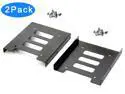 SSD Mounting Bracket(2-Pack), RIITOP 2.5 to 3.5 hard drive bay Adapter Metal SSD Holder Convert 2.5inch Hard Drive to 3.5inch