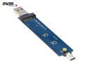 RIITOP PCIe M.2 NVMe SSD to USB Adapter Card with USB 3.1 Type C and Type A Dual Ports (No Need Cable) for Samsung 970 960 series WD Black Intel Crucial NVMe M key SSD