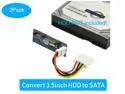 RIITOP 2Pack IDE2SATA IDE to SATA, 3.5" IDE HDD Hard Drive to SATA Converter Adapter 40 pin IDE PATA to 7+15 pin 22 pin SATA Adaptor for 3.5 inch IDE HDD Hard Drive