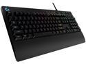 Logitech G213 Prodigy Gaming Keyboard, LIGHTSYNC RGB Backlit Keys, Spill-Resistant, Customizable Keys, Dedicated Multi-Media Keys – Black