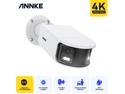 ANNKE 4K Panoramic Fixed Bullet Network Camera with Two-way Intercom,Support Onvif, RTSP, FTP,Dual-lens Stitching Super Wide Viewing Angle 180°