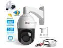 H.265/H.264 PoE Audio 5.0 Megapixel Super HD 1944P (2592×1944) IP High Speed Onvif 20X Optical Zoom Network Outdoor Weatherproof Dome PTZ Camera (Ceiling Bracket & Wall Mount Bracket Included)