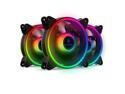 anidees AI Tesseract Duo 120mm 3pcs RGB PWM Fan Compatible with ASUS Aura SYNC/MSI Mystic/GIGABYTE Fusion 2.0 MB with 5V 3pins RGB Header, for case Fan, Cooler Fan, with Remote(AI-Tesseract-Duo)