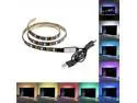 MegaPower (TM) 1 Meter 3FT 3 FEET Bias LED Lighting 5V USB Powered LED Strip Multi Color RGB Light for Flat Screen TV LCD, Desktop PC Monitor, Home Theater, Under Cabinet