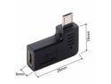 Left Angled 90 Degree USB Type-C USB-C Female to 5Pin Micro USB 2.0 Male Data Charge Converter Adapter