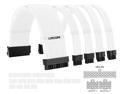 1STPLAYER/KITCOM Gaming PC Build Customization Mod Sleeve Extension ATX Power Supply Braided Cable Kit/Set 18AWG ATX/ Extra-Sleeved 24-PIN/8-pin PCI-E (6+2, 4+4) with Combs, Crystal White