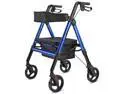 Yescom Rollator Walker with Seat, Elderly Assistance Products, Upright Bariatric Walker for Seniors, Blue