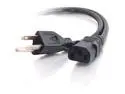 C2G 29925 16 AWG Universal Power Cord - NEMA 5-15P to IEC320C13, TAA Compliant, Black (2 Feet, 0.60 Meters)