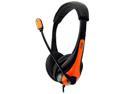 Avid Education AE-36 Headset with Noise Cancelling Microphone and 3.5mm Plug, Orange
