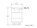 Bykski G1//4 Female to Female Pull Drain Valve B-HP-DV Grey