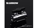 Barrow G1/4" Mini Ball Valve Fitting "Metal Handle Version" - Silver/Black (TLQFS-V1-Silver)