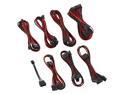 CableMod E-Series ModFlex Full Cable Kit for EVGA  GS & PS 550/650 - Black / Red