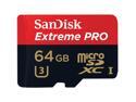 64GB 64 GB Sandisk Extreme Pro 4K Memory Card for Gopro Hero 6, Hero 5, Karma Drone, Hero 4, Session, Black Silver White - UHS-3 V30 64G Micro SDXC with Everything But Stromboli Card Reader