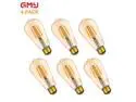 Vintage LED Edison Bulb 4.5W - Dimmable ST19 Antique Amber LED Light Bulb Vertical Filament - 40W Equivalent E26 2200K Amber Glass Warm White (6 PACK)