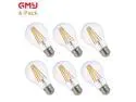 LED Edison Light Bulb Dimmable - A19 Vintage LED Filament Bulb 800 Lumens 8.3 Watt - 60W Equivalent - E26 2700 Kelvin Soft White Clear Glass(6 PACK)
