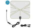 SOAIY 50 Miles Reception Amplified HDTV Antenna,Ultra Thin Indoor HDTV Antenna Built-in Amplifier for UHF/VHF with 16.5ft Coaxial Cable